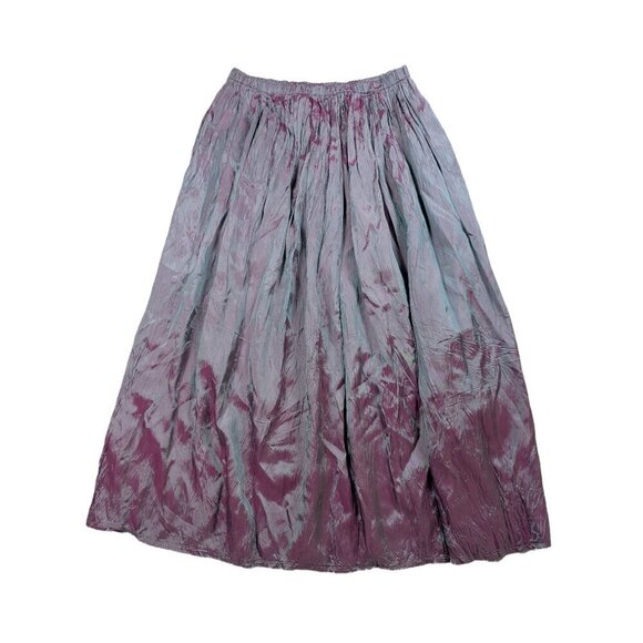 Lee Andersen Fairycore Iridescent Purple Satin Maxi Skirt Size Large - Picture 2 of 6